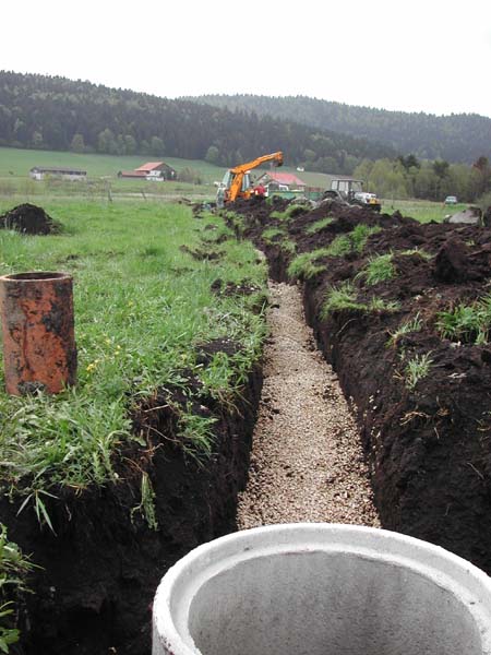 Fouille de drainage au Marais de Brot, Neuch�tel (CH)
